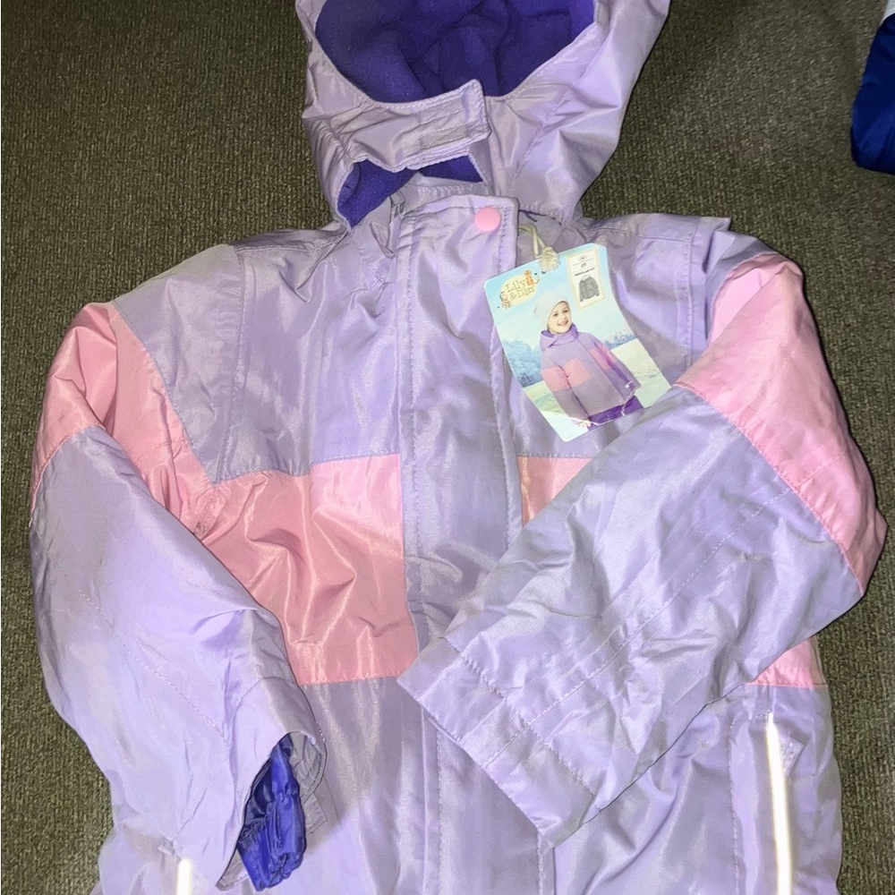 Lily&Dan Purple and Pink Hooded Jacket